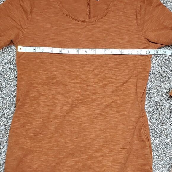 Duluth Trading Company Clay Heathered Brown T-Shirt Dress - Picture 4 of 6
